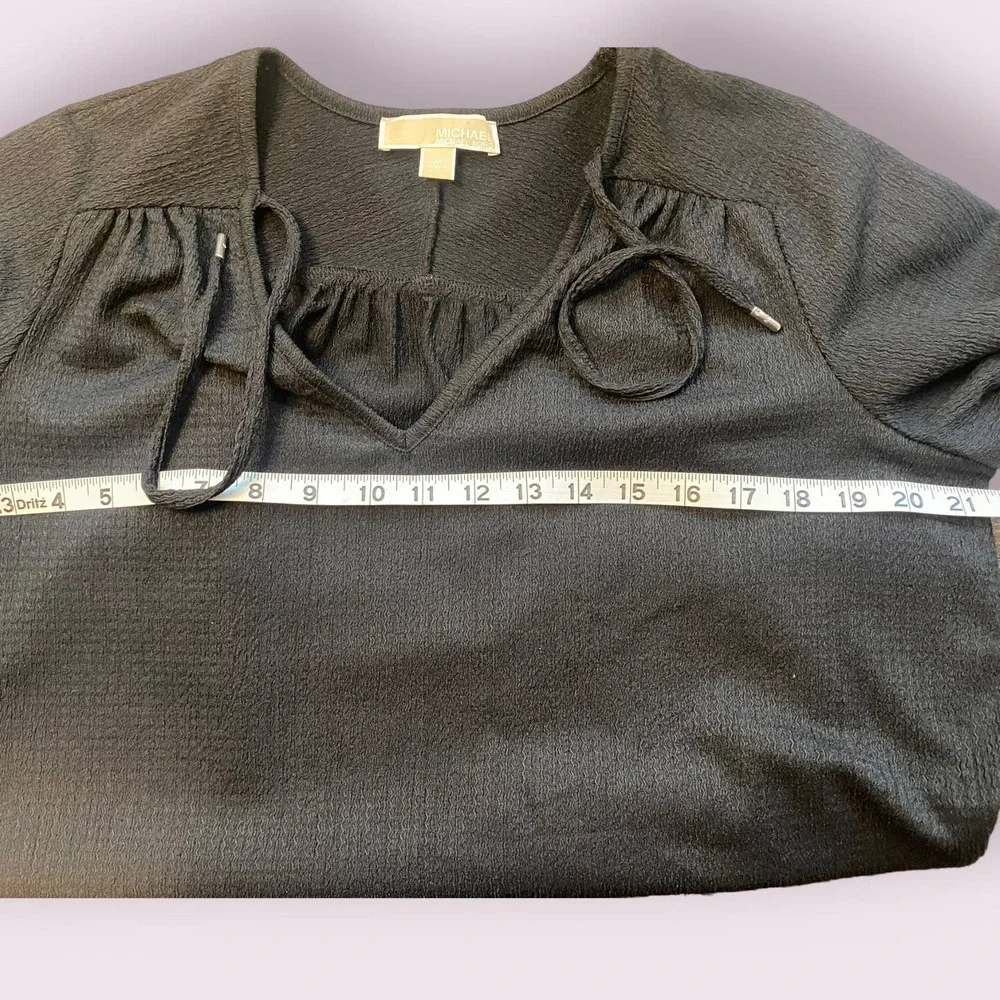 Michael Kors Long Sleeve Gauzy Peasant Blouse‎